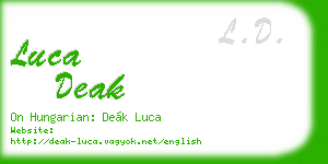 luca deak business card